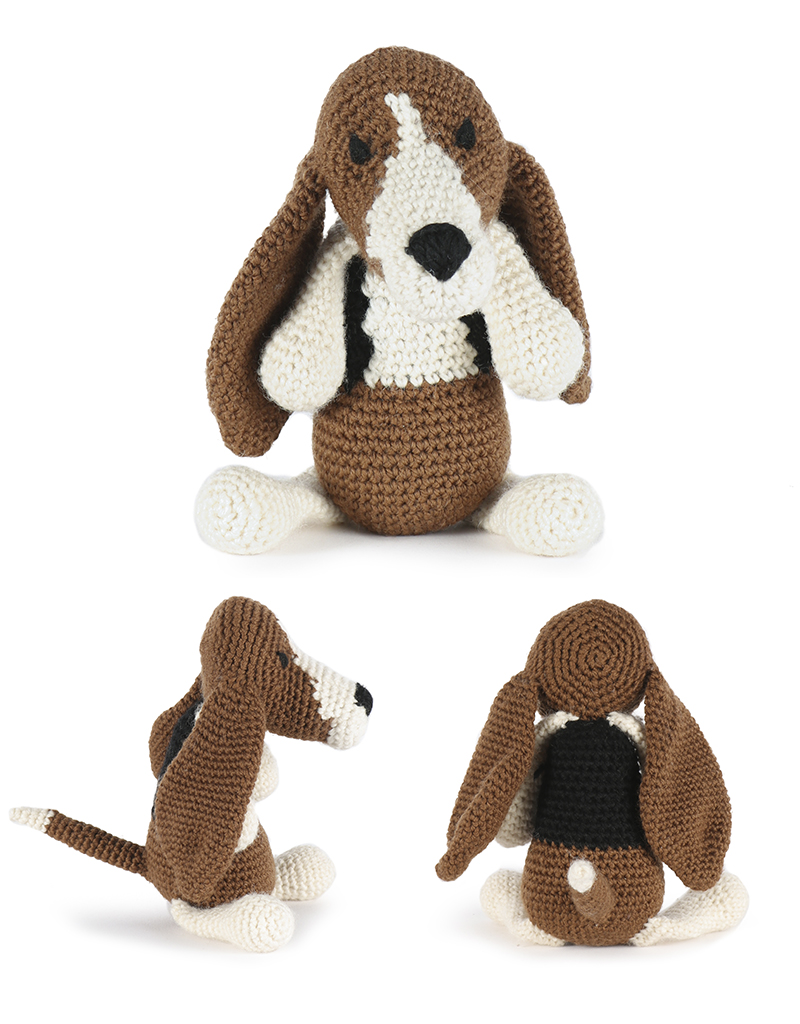 toft ed's animal holmes the basset hound amigurumi crochet